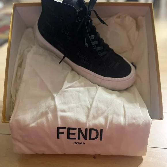 Fendi Black High-Top Sneakers - Picture 5 of 11